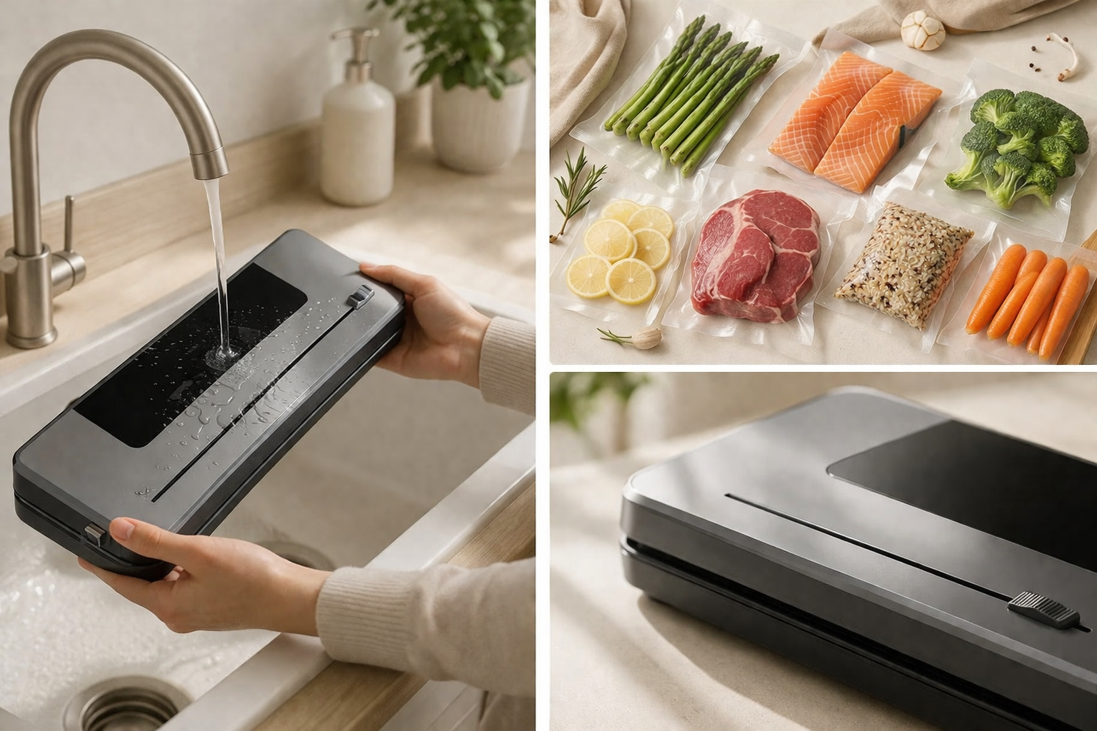 Electric Vacuum Sealer for Food Storage with Touch Button
