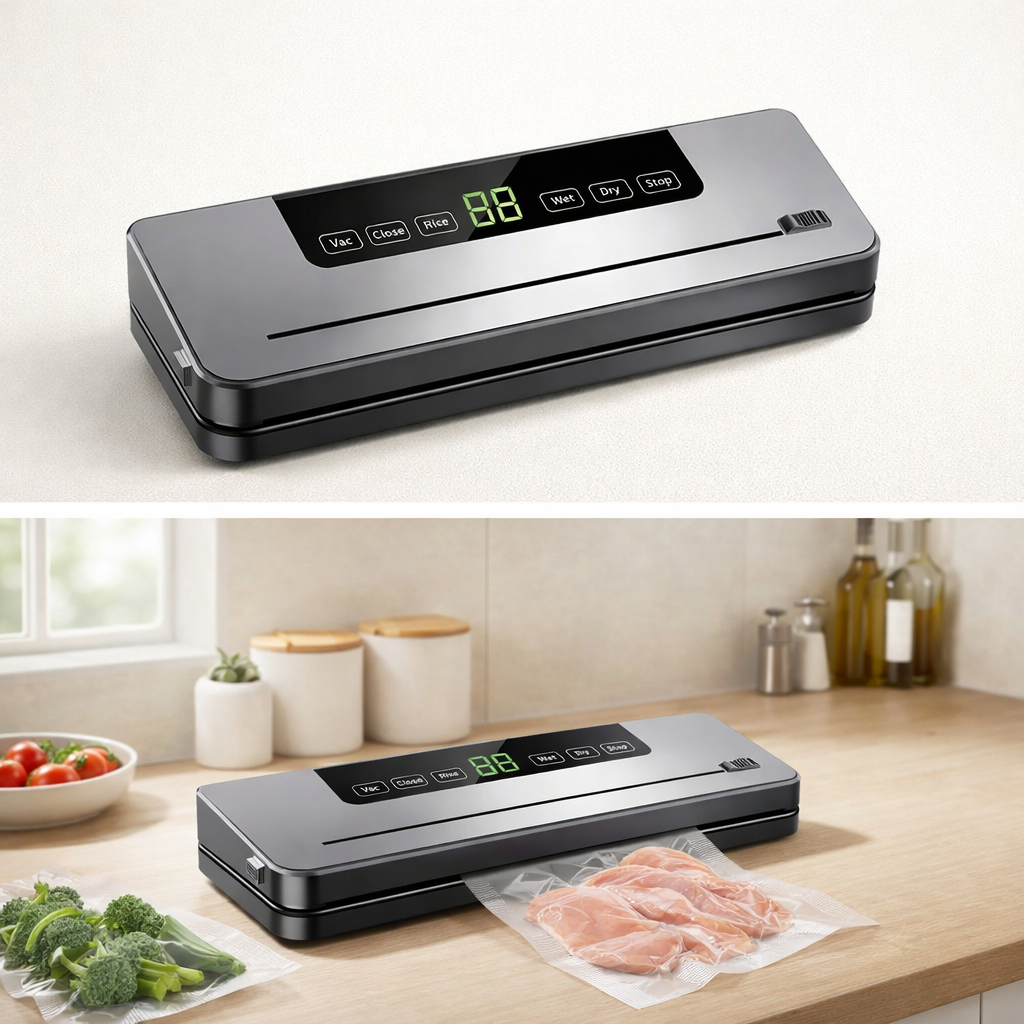 Electric Vacuum Sealer for Food Storage with Touch Button