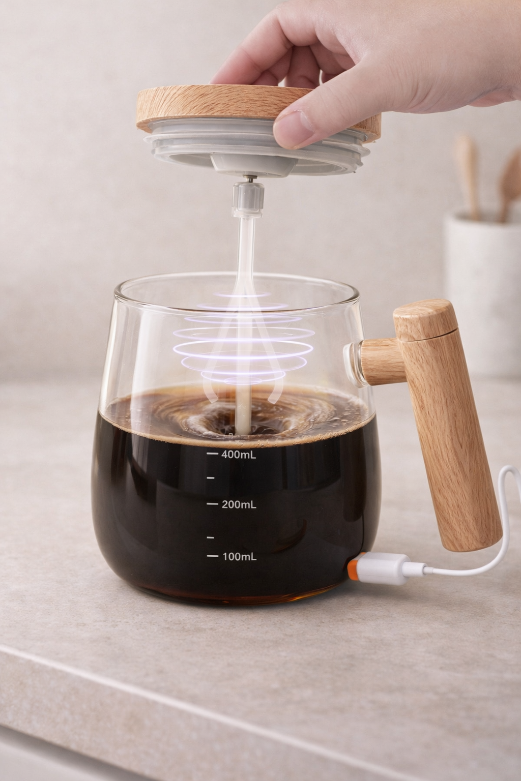 USB Chargeable Portable Stirring Mug
